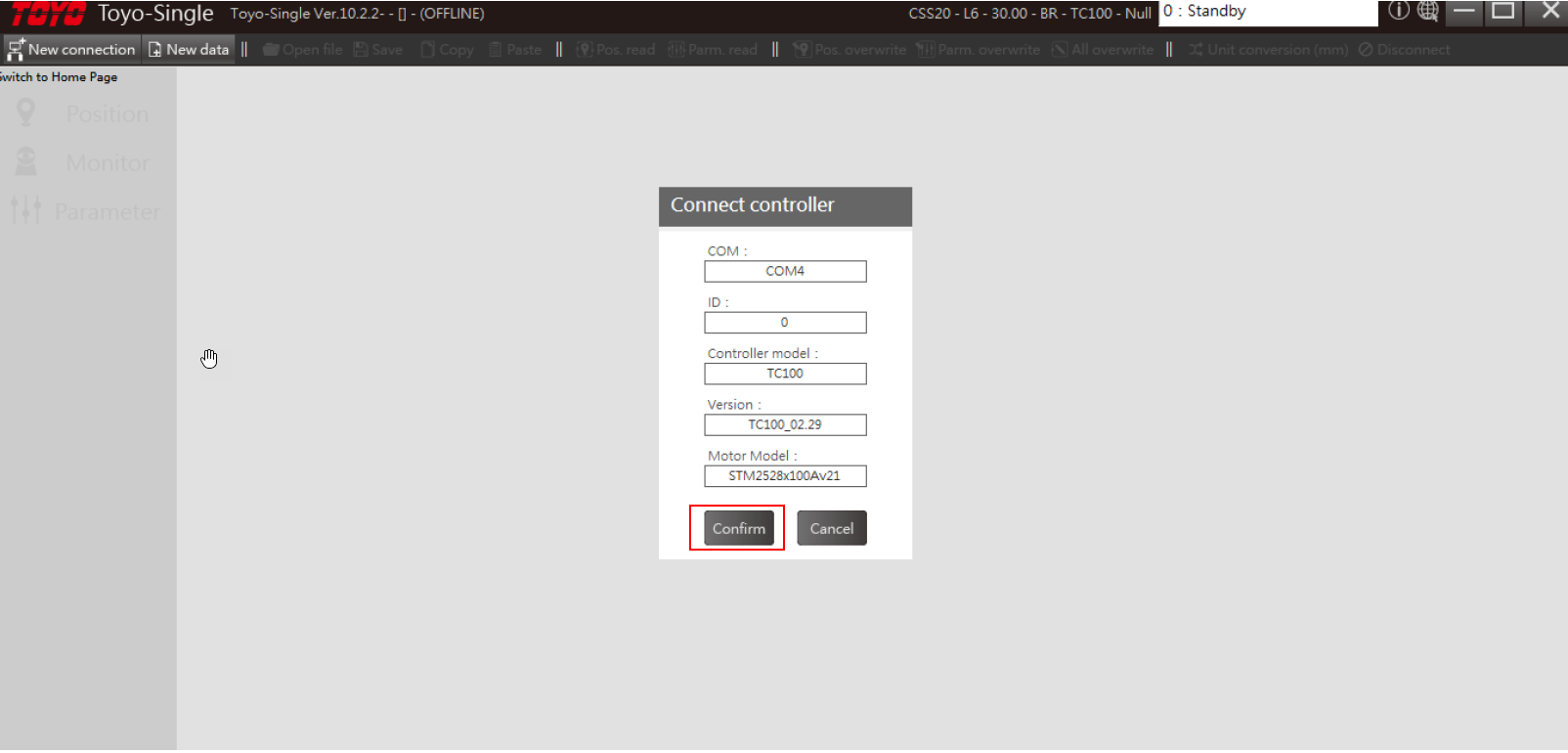 Step 3: Confirm connection selection